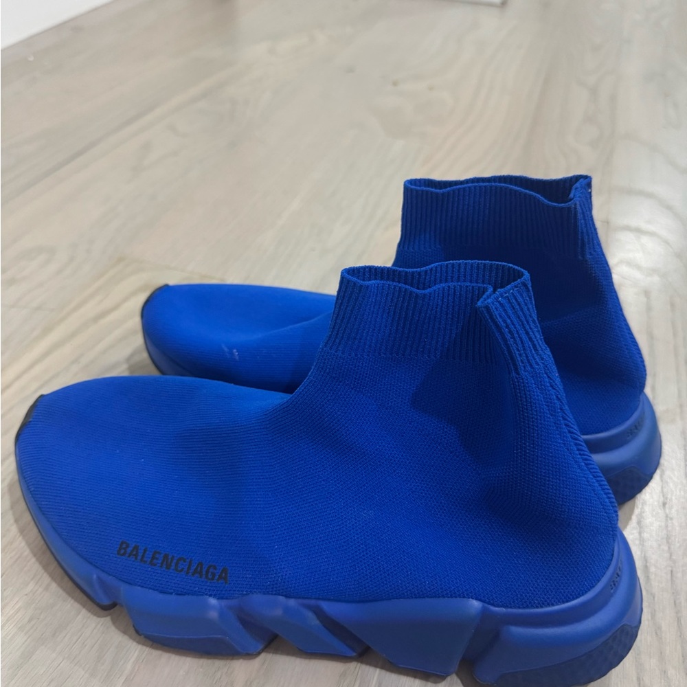 Balenciaga Vibrant Blue Sock Sneakers - Picture 2 of 5